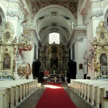 Ląd, pocysterski kościół pw. NMP i św. Mikołaja, wnętrze.