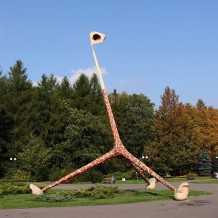 Rzeźba Żyrafy w Parku Śląskim 