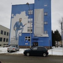 Mural na ścianach Uniwersytetu Rzeszowskiego 