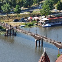Kładka dla pieszych przez rzekę Nogat w Malborku