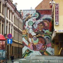 Mozaika na Rynku w Legnicy