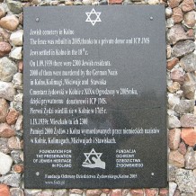 Cmentarz żydowski - tablica